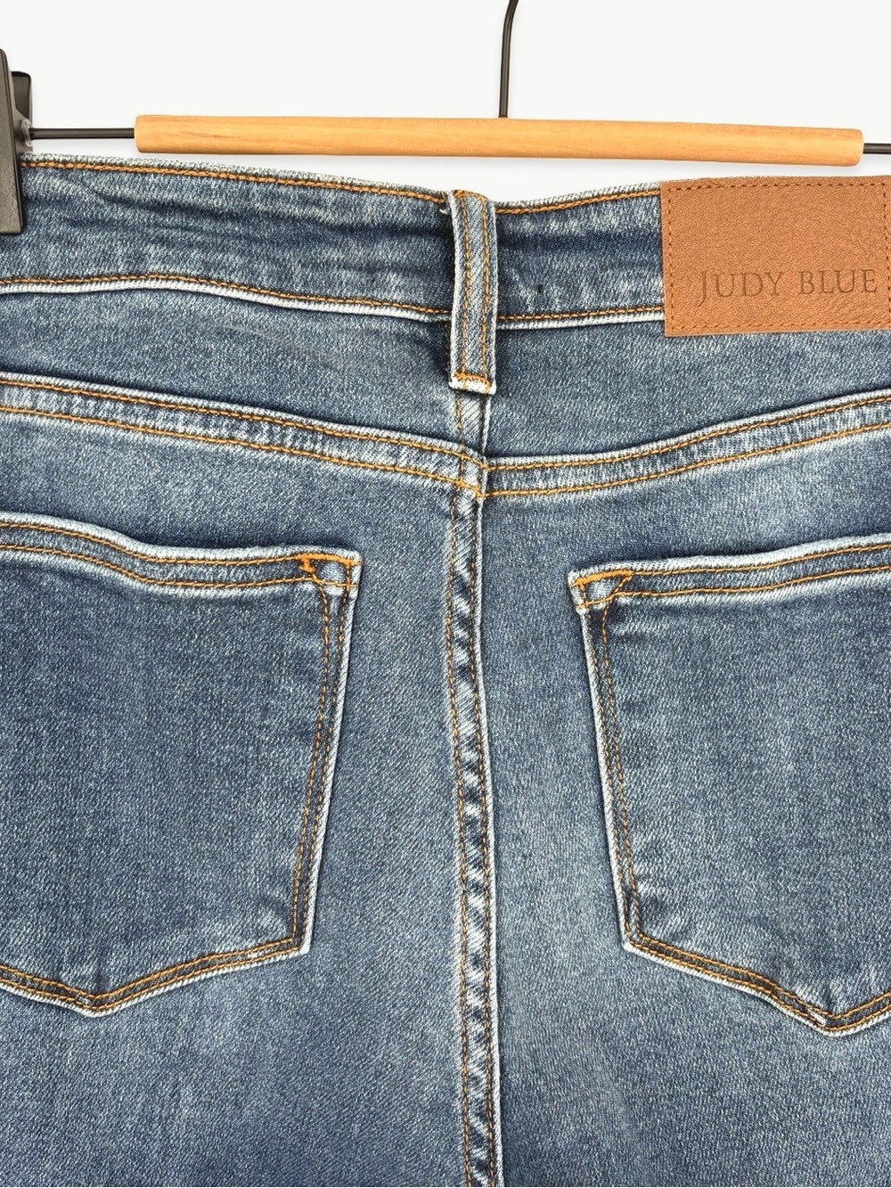 Judy Blue High Rise Straight Jeans Size 5/27 Dark Wash Center Seam - Picture 10 of 12